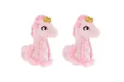 2x Keeleco Seahorse Soft Stuffed Animal Plush Kids Child Play Toy 24cm Pink 3+