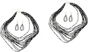 [OATIPHO] Sets Unique Necklace Earrings Set Fashion Creative Jewelry Kit Multi-layered Bead Necklace Earring for Women