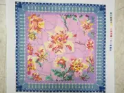Needlepoint Canvas "Linen Chintz" Hand Painted Floral by Peas of Mind