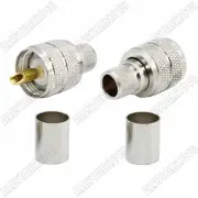 10x UHF PL-259 Male Plug Crimp Connector For RG8 RG213 RG214 LMR400 Cable New