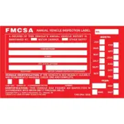 J. J. Keller 20-Pack Aluminum Annual Vehicle Inspection Label with Punch Boxe...