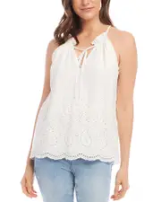 Karen Kane Embroidered Halter Top