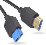 8K Short HDMI Cable, Ultra Thin HDMI 2.1 Male to Male Cable Supports 8K@60Hz 4K@120Hz Ultra High Speed 48Gbps Dynamic HDR, eARC,ARR, Dolby Atmos for Roku, PS5, Xbox, TV, Switch, PC (30cm)