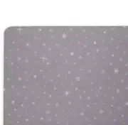 Bedding by Babyletto Mini Crib Sheet Fitted Galaxy Galactic Grey Stars Starburst