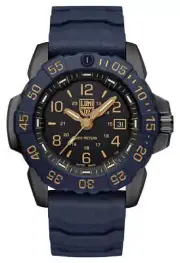Luminox Navy SEAL Foundation Black Steel Rubber Divers Mens Watch XS.3255.CB.NSF