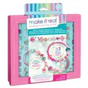 28 Piece Make It Real Halo Charms Bracelets: Think Pink Kit