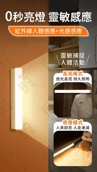 LED 磁吸感應燈 圓形款【178小舖】人體感應燈 LED感應燈 磁吸燈 照明燈 感應燈條 床頭燈 (1.4折)