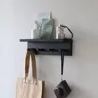 Entrance Coat Rack ，Coat Hooks, Wall-Mounted Wooden Hook Rack, Wall-Mounted S...