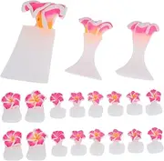 HAKIDZEL Silicone Toe Separators for Pedicure Toe Spacer for Women 3 Sets of 8 Pcs Nail Art Toe Dividers Soft Clay Size 33 Easy to Cle