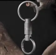 EDC Small Titanium Alloy Detachable Keychain Hanging Connector Keyring
