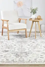 Sophia Pearl Bloom Grey Beige Rug