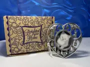 Brighton Heart Shaped Cat Lovers Purrrfect Picture Frame W/Cat Dangling Charms