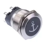 Anchor' White LED Momentary 22mm Vandal Push Button Switch SPDT 12V