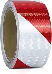XFXIA Reflective Tape 20m*5cm Reflective Warning Sticker High intensity self-adhesive Safety Tape for Vehicles Car Trailers Night, Reflector Tapes for Road Facilities Safety Reminder red and white