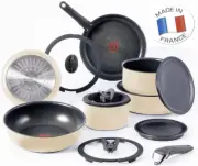 Tefal Ingenio Induction Platinum 14 Piece Cookware Set Beige Vanilla