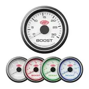SAAS Muscle Series Boost Gauge - 52MM, White SG-TBD52W