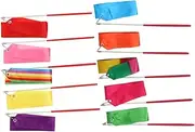 Happyyami 10pcs Rhythmic Dance Ribbons for Bright Party Performance Streamers Exercise Props for Gymnastics and Yoga Activities