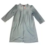 Jasmine Rose Zip Front Coverup Housecoat Robe Nightgown Pajamas New Medium