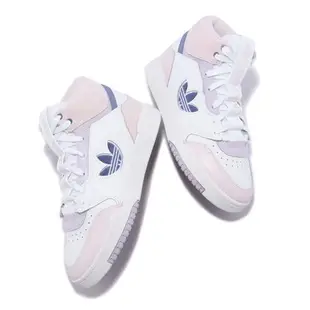 adidas 休閒鞋 Drop Step XL W 女鞋 粉紅 藍莓紫 麂皮 高筒 三葉草 愛迪達 FZ5722