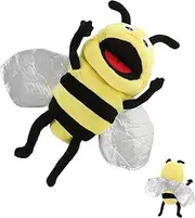 Plush Bee Hand Puppet for Interactive Storytelling Soft Stuffed Animal Puppet for Birthday Enhances Motor Skills Imagination