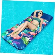 Oversized Pool Floats Adults - 72" x38'' X-Large Fabric Covered Tanning Pool