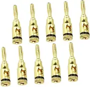 SWOOMEY 24pcs 4mm Gold Plated Banana Plugs High-Temperature Resistance No Soldering Audio Jack Connectors