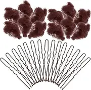 WOFASHPURET 1 Set Ultrafine Mesh Hair Nets for Buns with Shaped Clips Stylish Hair Accessories for Food Service Workers Dancers and Womens Events for Comfort