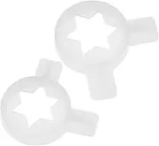 Luxshiny 2Pcs Ice Cream Machine Nozzles Tips for Precise Ice Cream Shaping Easy to Clean for Home Commercial Use