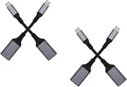 2sets Type c Charger Cable Converter USB c to USB Cable USB c Charger Phone Accessory 2pcs*2