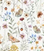 Floral Wallpaper Peel and Stick Wallpaper Boho 16 " x 118.1 " Beige/Multicolor