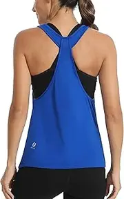 [Fihapyli] ICTIVE Workout Tops for Women Sleeveless Open Back Muscle Exercise Yoga Shirts