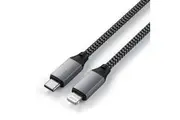Satechi USB-C Lightning MFI-Certified 25cm Braided Charging Cable For iPhone GRY