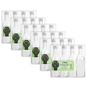 6x 4pc Lemon & Lime 120ml Long Neck Mini Bottle Capri Glass w/Silver Lid Storage