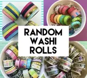 Random Washi Tape Mix Lot - Choose 5 /10 /15 Rolls Planner Papercraft Grab Bag