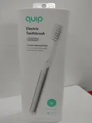 Quip All White Plastic Bluetooth Smart Electric Toothbrush NEW Silver metal