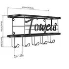 Towel Holder Shelf with Hooks Space Saving Wall Basket Towel Holder with Zhroj