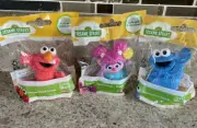 Sesame Street Friends Mini Figures 3"-Elmo, Cookie Monster, Abby Cadabby New