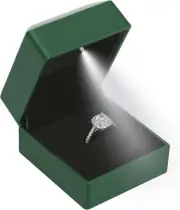 LED Ring Earring Box for Proposal, Wedding, Engagement， Luxury Jewelry Gift Box
