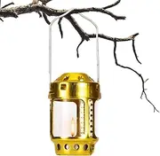 Camping Candle Lantern, Camping Tea Candle Lantern, Outdoor Activities Candle Burner, Home Solar Outdoor Lanterns, Realistic Flickering Effect LED Lantern, Easy To Use, Portable for Backpacking