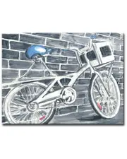 Ready2HangArt Blue Bikeseat Wrapped Canvas Wall Art by Leslie Owens