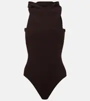 [Courreges] Courrèges Draped bodysuit AU 14 brown