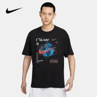 在飛比找Yahoo!奇摩拍賣優惠-Nike耐吉胸前大勾NASA環球圖案印花T恤 男生短袖T恤 