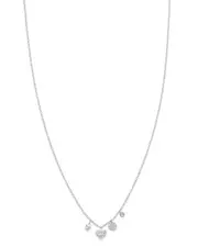 Meira T 14K White Gold Diamond Charm Necklace, 18