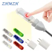 Touch Switch DC5V USB LED Mini Book Light 1.5W LED Desk Reading Lamp Red Blue Gr
