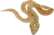 DOITOOL Snake Patch for Clothing Snake Applique Rhinestone Decorative Garment Patch DIY Sewing Iron