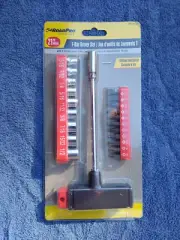 ROADPRO RP-34120 T-BAR DRIVER SET WITH 9 SOCKETS AND 11 BITS 21-PIECE