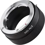 M l Lens Mount Adapter Ring Al num Alloy for Minolta MD MC Mount Lens to Z5/Z6/Z7/Z50 Z-Mount Mirrorl Camera Black One Size