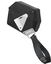 [Aulumu] A09 Geometric AirPods Pro Case [2nd/1st Generation] with Lock | Protective Cover with Nylon Buckle | Alloy Armour | Compatible with Apple AirPods Pro(2023/2022/2019) (Black)