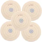 SHINEOFI Cotton Polishing Wheels for Drill 5pcs Kit for Car Polishing Buffing Wheel Set