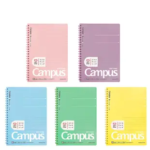 【日本文具】KOKUYO國譽 Campus A5／6mm橫點線／50頁 軟膠環 軟線圈筆記本 橫線記事本 手帳本／現貨